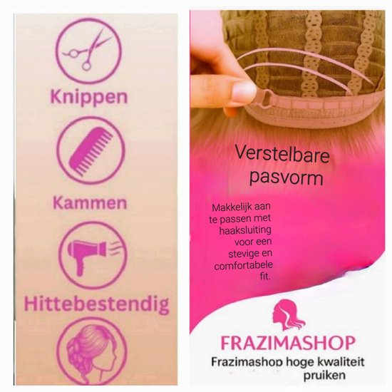 Frazimashop - Perruque à reflets résistants à la chaleur - Perruques Perruque ondulée profonde pour femme - 30 pouces Faits saillants de Luxe 13x1 T - Perruque avant en dentelle