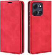MobyDefend Hoesje - Geschikt voor Motorola Moto G86 - Luxe Wallet Bookcase (Magnetische Sluiting) - Rood