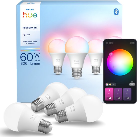Philips Hue Essential E27 4-Pack (Zigbee & Thread)