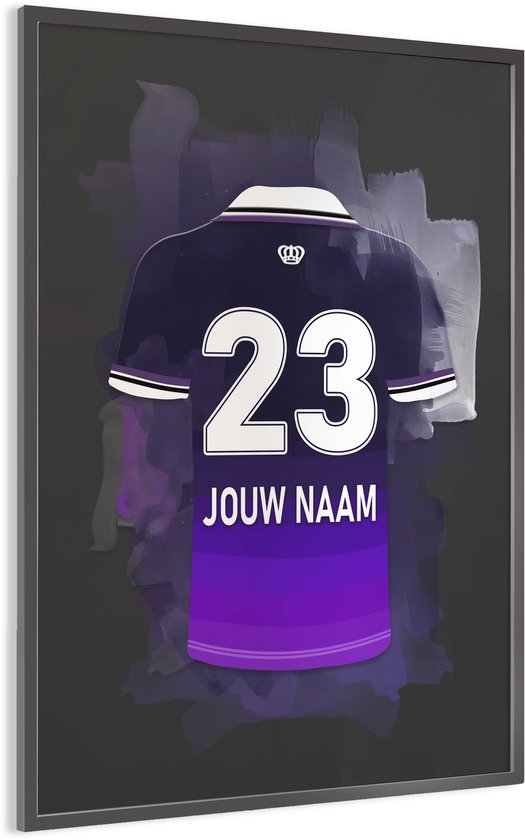 Wallofprints - Affiches de football en toile - Kylian Mbappé - Format 30x40 cm - Toile Uniek de Kylian Mbappé dans la tenue du PSG