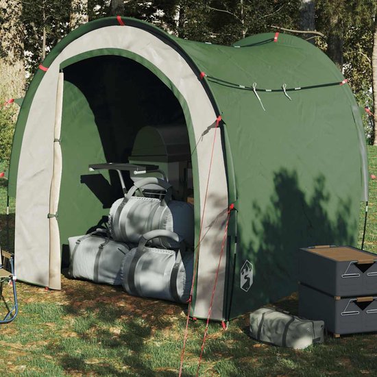 vidaXL Opbergtent - Waterdicht - Groen - 204x183x178 cm Opslagruimte - Opbergtent - Kampeeraccessoires - Buitenleven - Tuinaccessoire van Vidaxl — afbeelding 3
