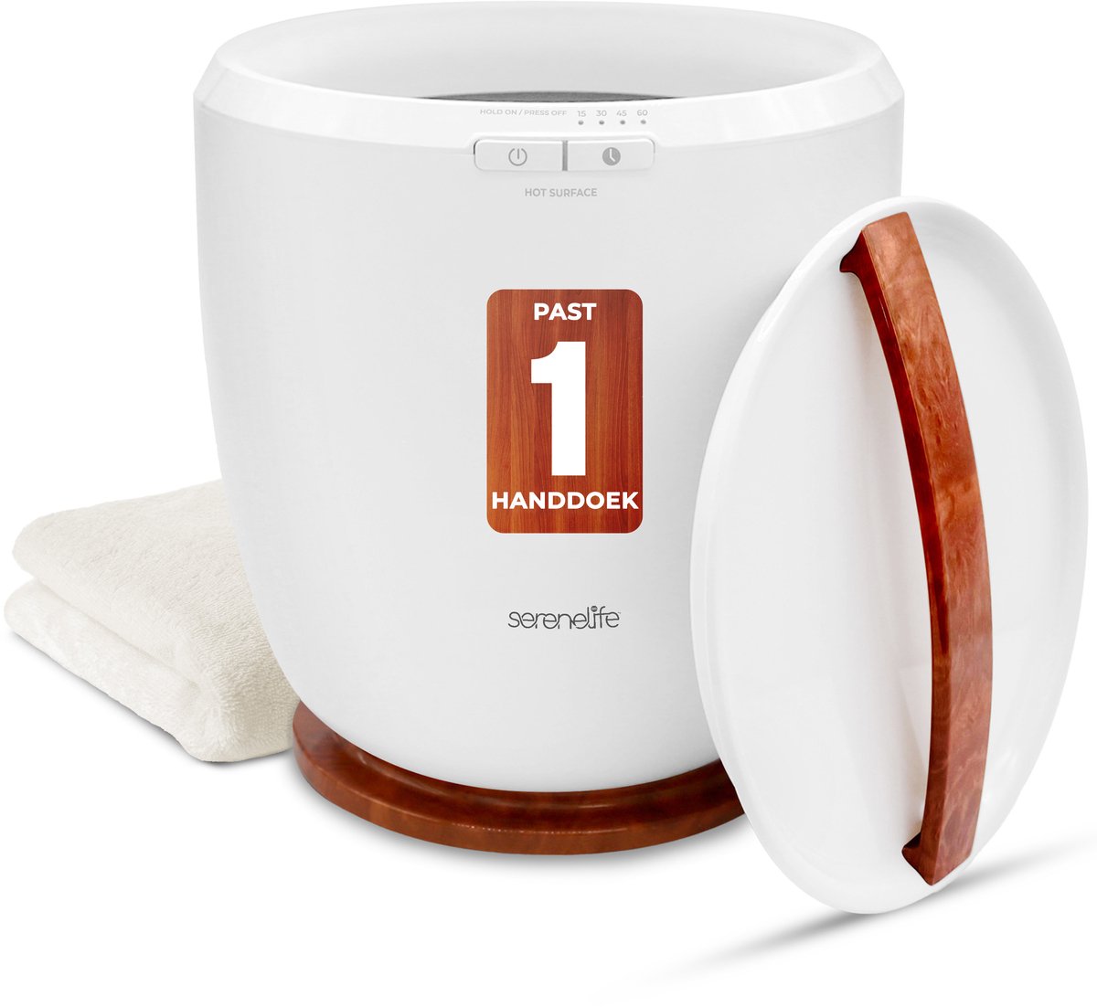 SereneLife Handdoek verwarmer, luxe Towel Warmer met automatische uitschakeling en geurfunctie – geschikt voor 1 grote handdoek