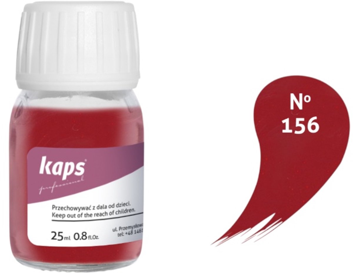 Kaps super color leer & kunstleer verf inc.cleaner - (156) Kersenrood - 25ml
