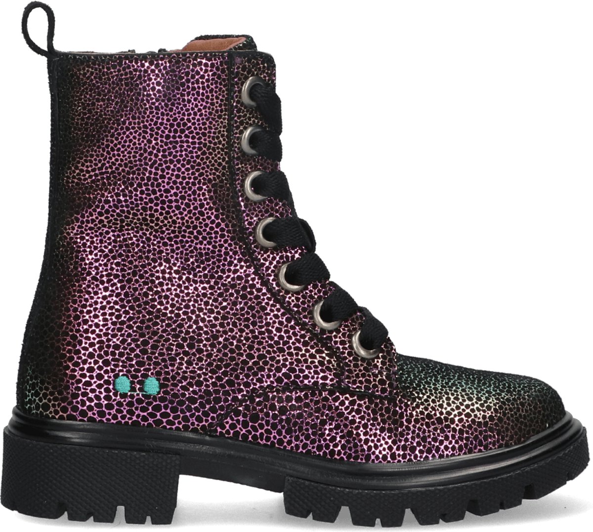 BunniesJR 225884-698 Meisjes Biker Boots - Multicolor - Suède - Veters