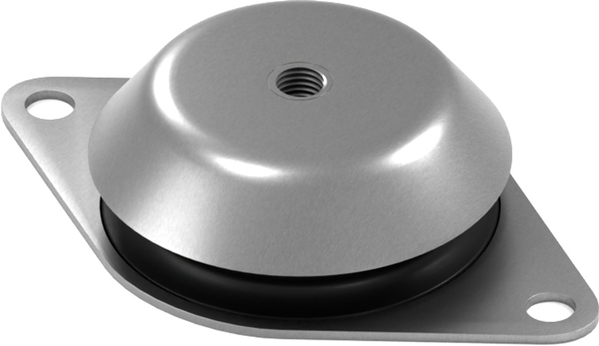 Rubbermagazijn - Machinevoet 78x29,6mm - M10 - Per stuk