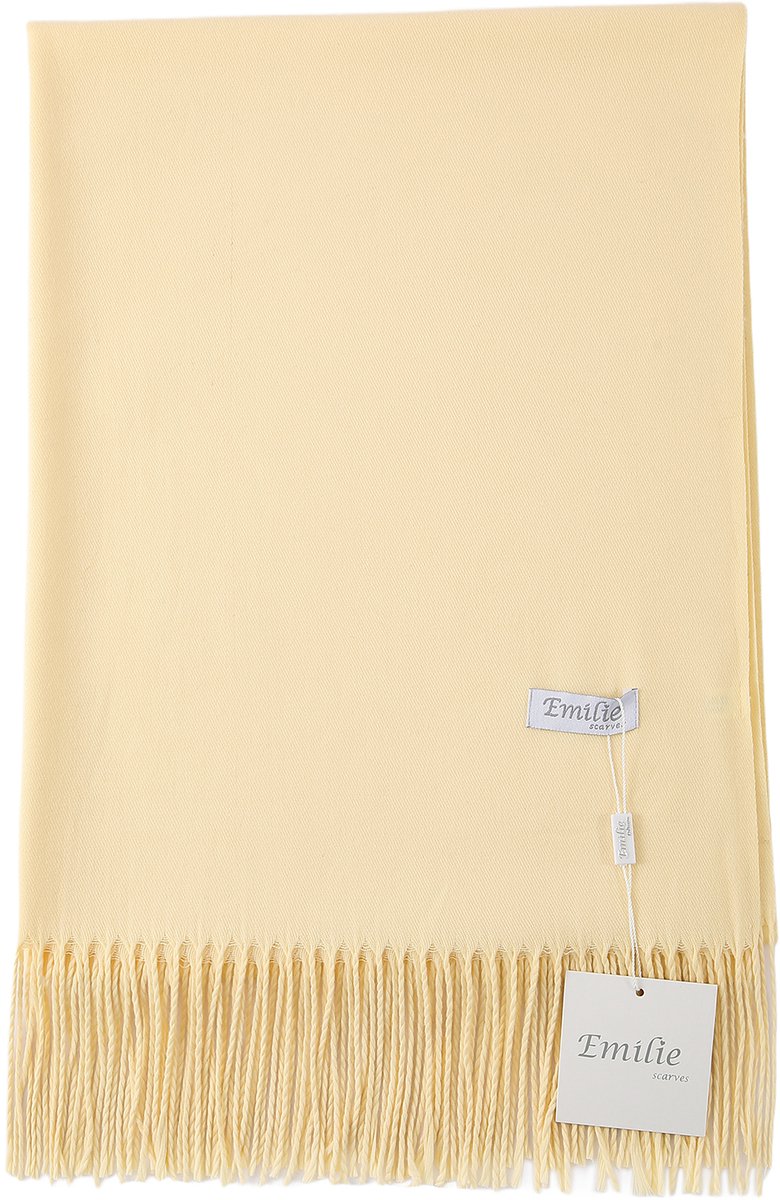 Emilie Collection - sjaal - botergeel - omslagdoek - pashmina - 200X70CM - 100% Gerecycled polyester