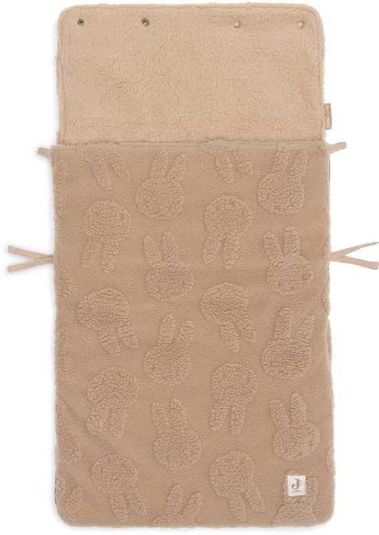 Jollein x Nijntje - Voetenzak voor Autostoel & Kinderwagen (Biscuit) - Miffy Jacquard - Katoen - Footmuff Maxi Cosi, Kinderwagen of Autostoel - 42x82cm van Jollein — afbeelding 3