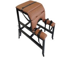 PleazureX - Spankbank deluxe - bdsm meubel - Luxe Spanking - Kinky - Bondage - Bruin