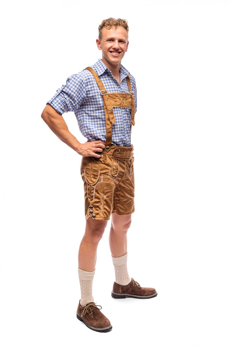 Prijzen Tannhauser Lederhosen Retro Kort 100% Echt Leder Oktoberfest Heren Lederhosen Man Leer Maat 54