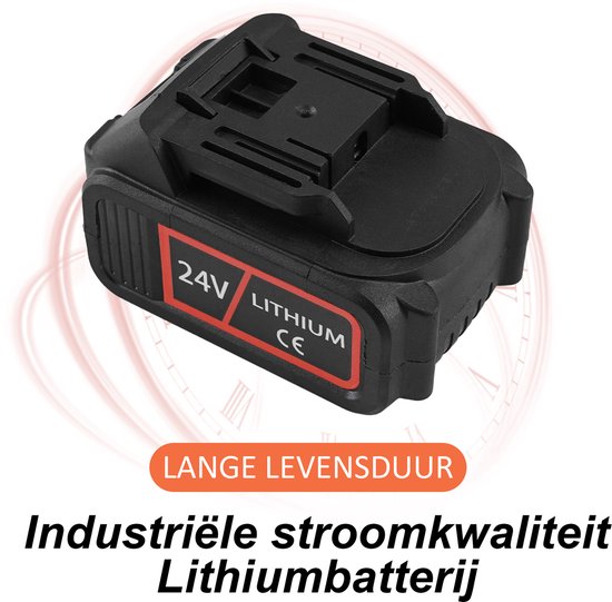 Grenintol® 24V Accu - Lithium Batterij 3000 mAh - Grastrimmer - Bosmaaier - Kantenmaaier - Ook geschikt voor Mini Kettingzaag - set van 2 - Extra lange batterijduur, krachtige prestaties van Grenintol — afbeelding 4