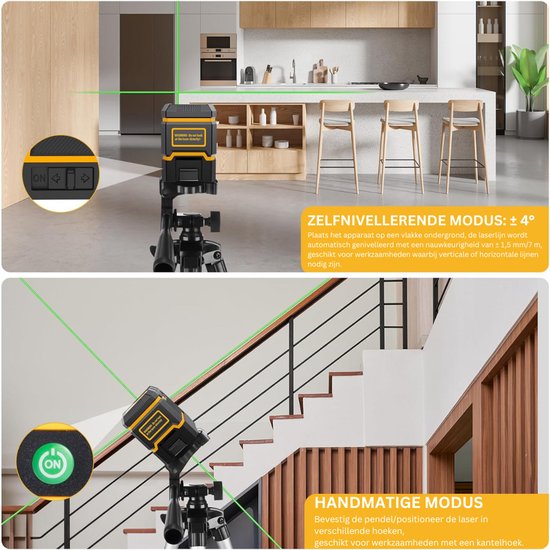 Laser à lignes croisées DailySupplies® - Laser de construction - Laser à lignes avec trépied