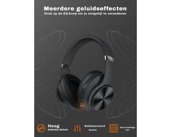 MMM® Headset met Microfoon Draadloos – Headset Draadloos – Draadloze Koptelefoon met Microfoon – Ruisonderdrukking – Zwart