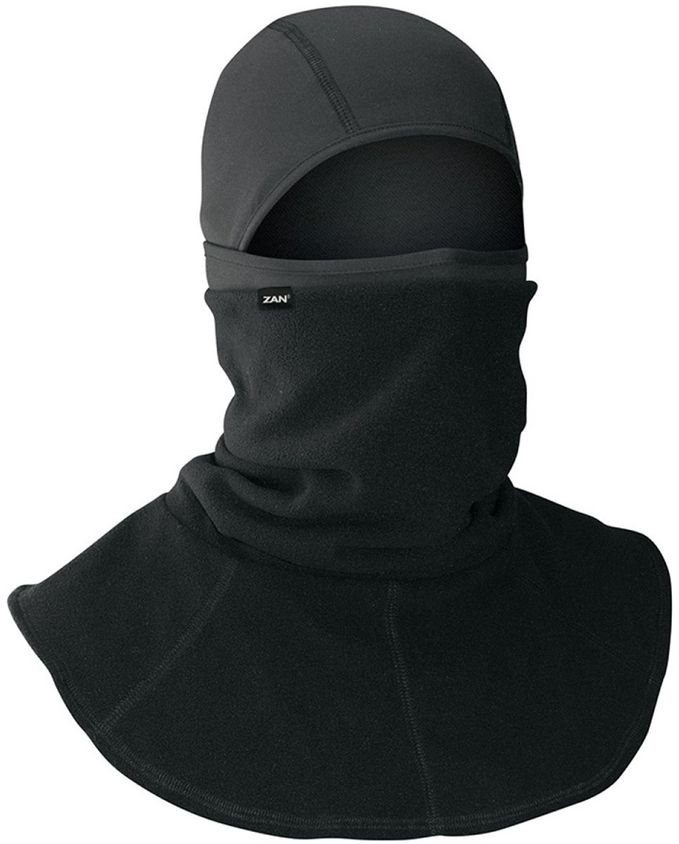 ZAN Headgear Balaclava met Fleece Motorkol Bescherming Kou en Wind Bivakmuts Motor Scooter Zwart