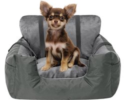 HiPet® Honden Autostoel – Stevige, Comfortabele Autostoel met Veiligheidsriemen & Waterbestendige Polyesterhoes