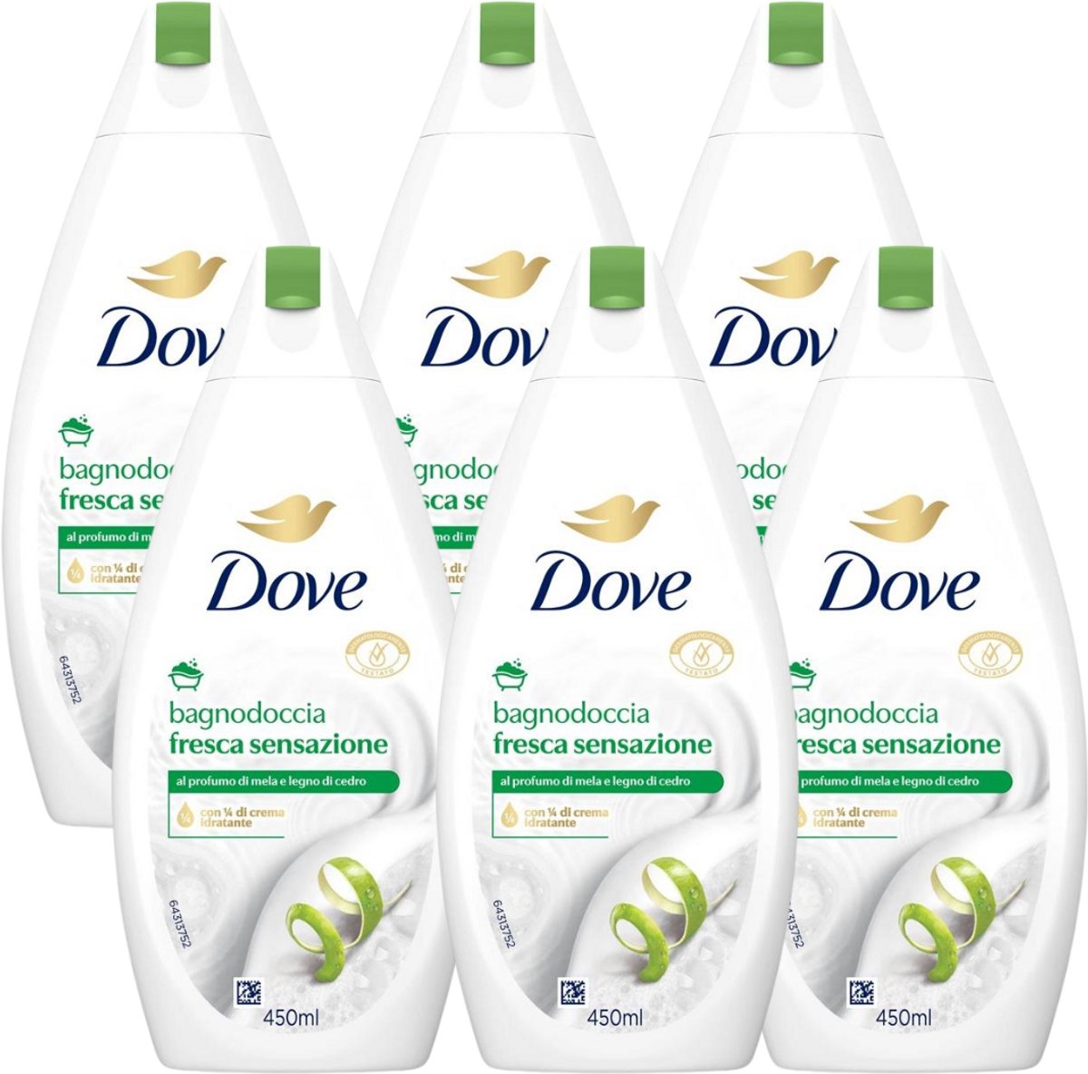 Dove Douchegel – Fresh Sensation - 6x450ml - Voordeelverpakking