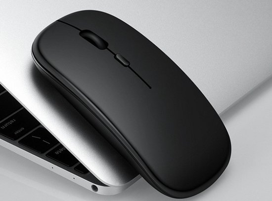 Draadloze LED Bluetooth Muis - Ergonomisch - RGB - Laptop en Gaming - Draadloos - Zwart