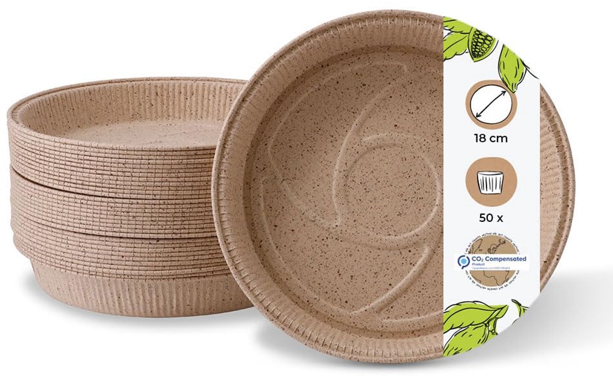 Ronde Cacao-Papiervormpjes - Duurzaam en Decoratief - 1 stuk - 18 cm