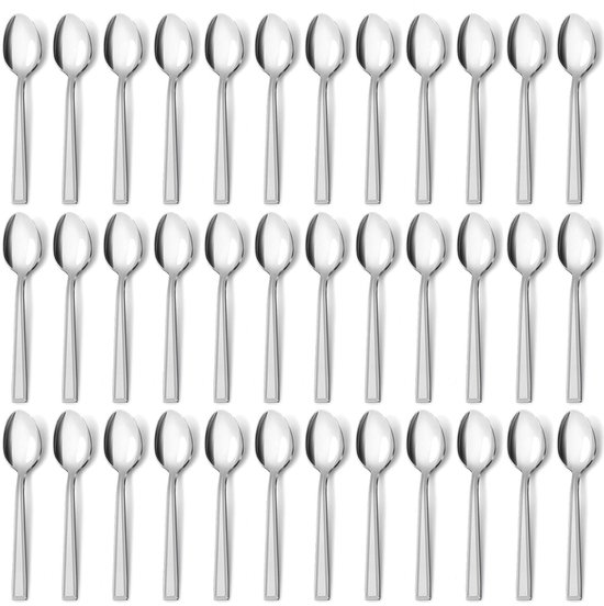 6 Cuillères Longues En Acier Inox, 19,3 Cm, Pour Latte Ou Cocktail 90554112