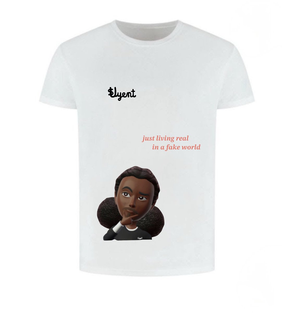 Svyent T-shirt avatar thinking just living real in a fake world kleding maat L