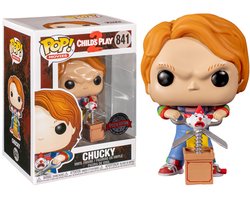 Chucky POP! Movies Vinyl Figure 9 cm met Buddy & Giant Scissors