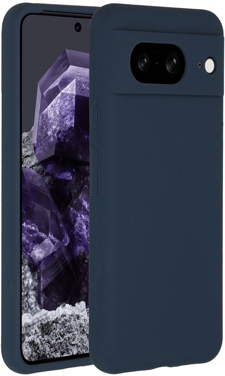 Accezz Hoesje Geschikt voor Google Pixel 8 Hoesje Siliconen - Accezz Liquid Silicone Backcover - Donkerblauw