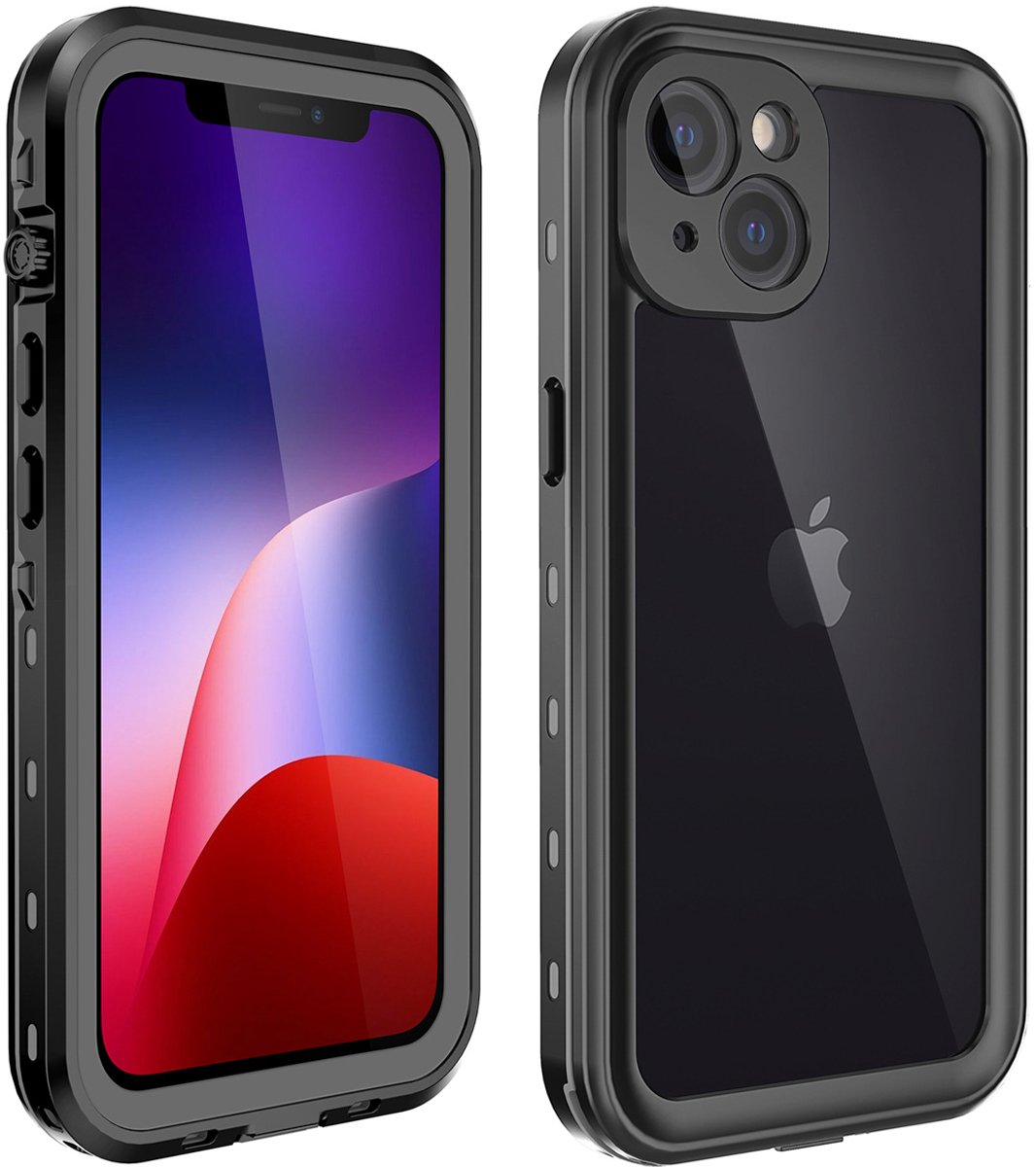 Redpepper Dot Plus Waterproof Backcover geschikt voor iPhone 13 - Zwart