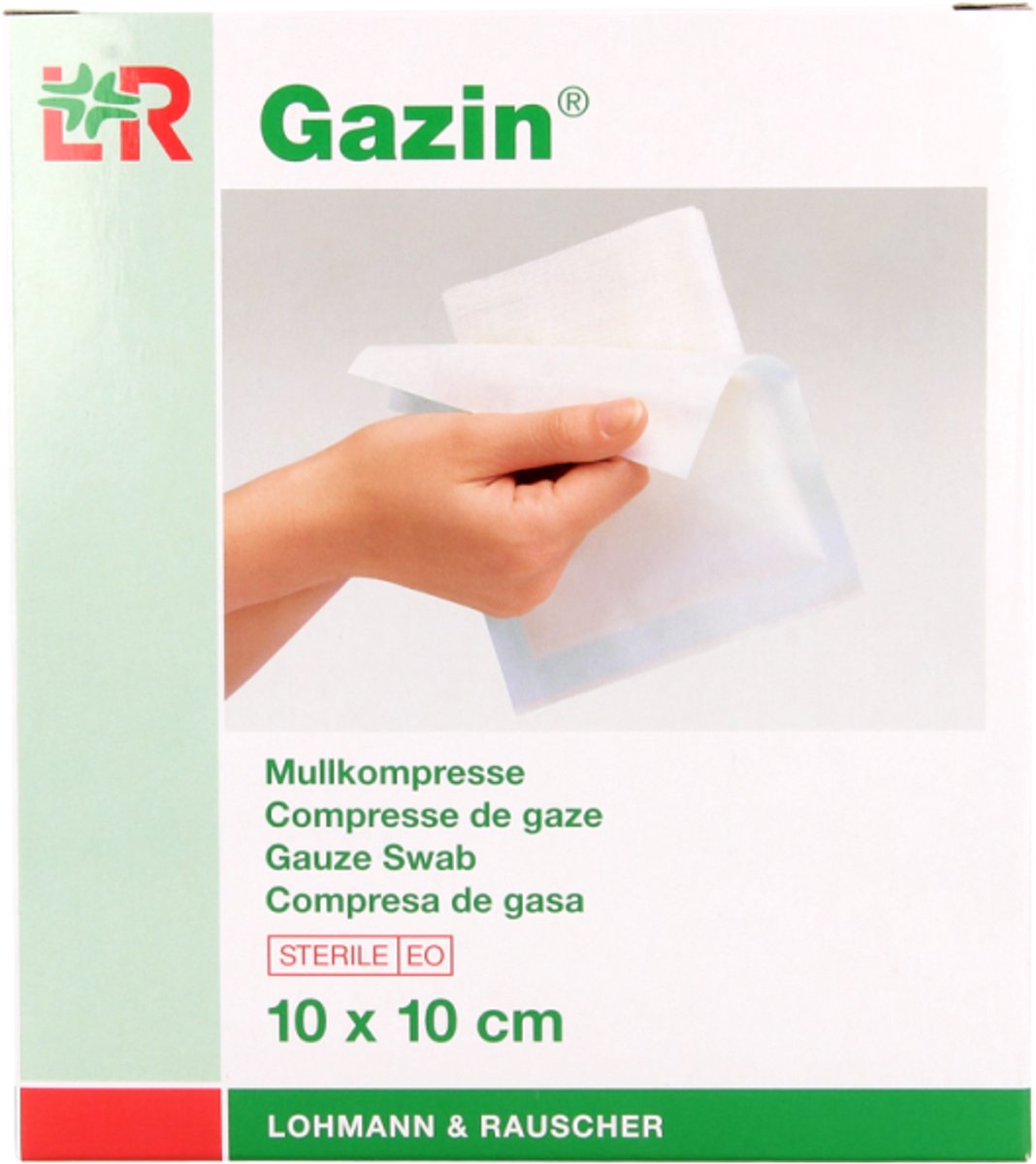 Goedkoopste Gazin Gaaskompres 10 x 10 steriel 5 x 2 10 Stuks