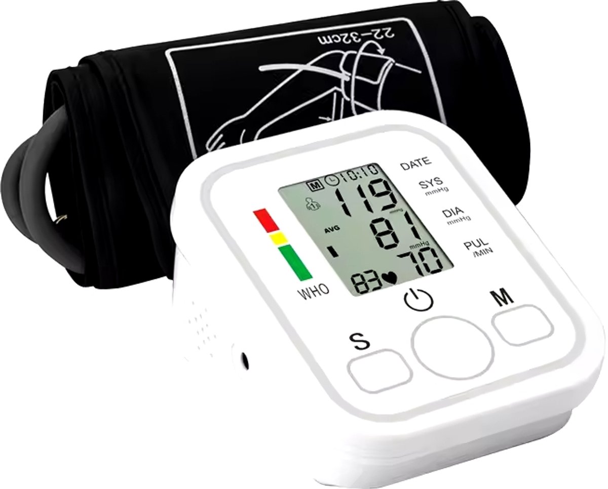 Medlife - Bloeddrukmeter Bovenarm - Hartslagmeter - Manchet 22 tot 32 cm - Volautomatisch - Onregelmatige hartslag - 2 jaar garantie