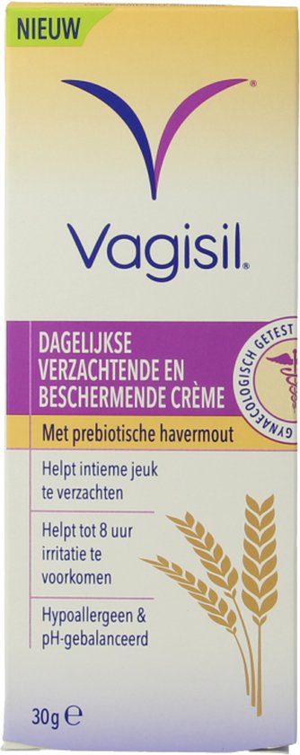 Vagisil® Crème 30g - Bij Vaginale Jeuk of Irritatie - Verzacht en Beschermt de Gevoelige Huid - Helpt tegen Jeuk en Droogheid - Vocht Crème - Gynaecologisch Getest - Hypoallergeen - pH Neutraal - Vrij van Parabenen - Milde en Goed Smeerbare Crème