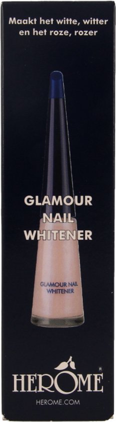 Herome Glamour Nail Whitener - met een Parelmoerglans - Camoufleert Doffe of Verkleurde Nagels - 10ml.