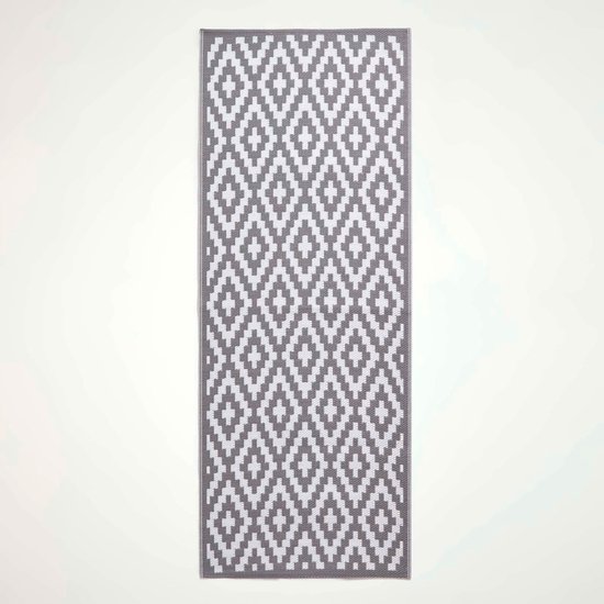 Buitenkleed omkeerbaar 100x200 cm marineblauw en wit kopen