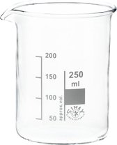 Bekerglas 2x 250ml (hittebestendig, borosilicaat 3.3, gegradueerd met schenktuit)