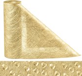 11 stuks wegwerp gouden placemats set voor eetkamer - Maaltijdmat met goudfolie rooster, pailletten en glitter - Metallic goud tafelloper - Dunne mesh tafeldecoratie vanaf € 33,14 (april 2026