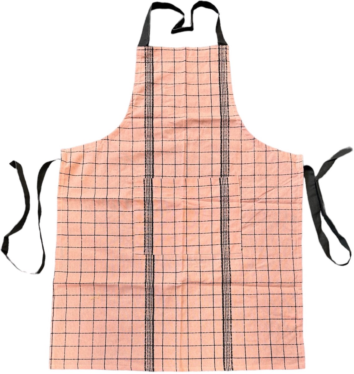 Schort - keukenserie -Ruitpatroon - 60 x 84 cm - Roze