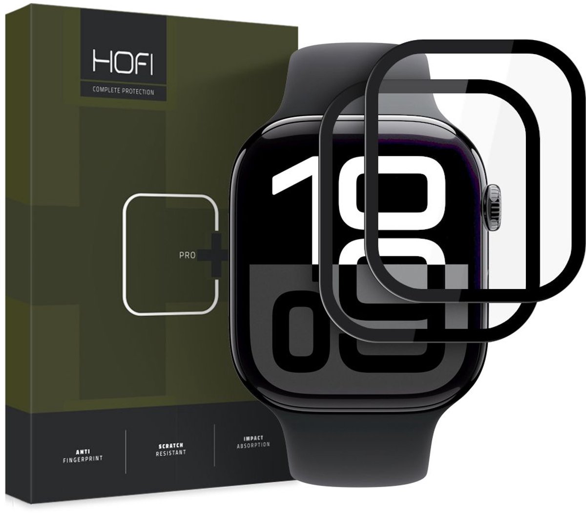Hofi Hybride Glas Beschermende 2-Pack Voor Apple Watch 10 46 Mm Hoge Bescherming