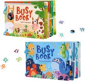Montessori Busy Board Book voor Peuters - Stickerboek 3 jaar - Doeboek voor Jongens en Meisjes 2-5 Jaar - Activiteitenboeken 4 jaar - Speelgoed voor in de Auto - Sensorisch Speelgoed Meisjes 3 jaar - Reisspeelgoed - Educatief Speelgoed voor Onderweg
