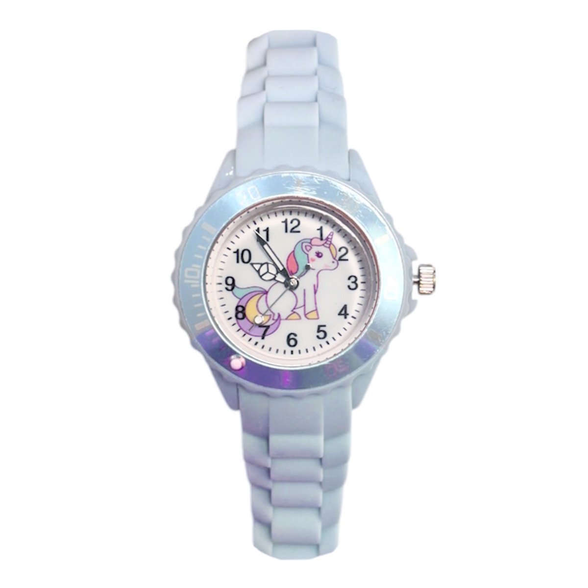 Kinderhorloge - Unicorn Blauw | Siliconen | Ø 35 mm