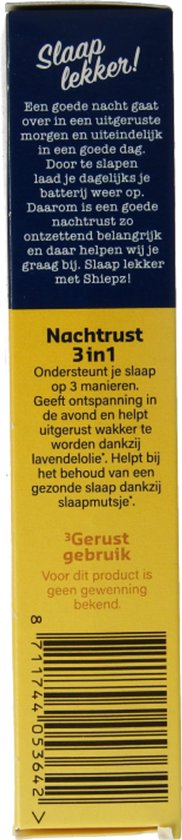 Shiepz Nachtrust 5 in 1 - Slaapmutsje helpt te ontspannen en geeft ontspanning dat helpt om lekker te slapen* - 30 liquid caps