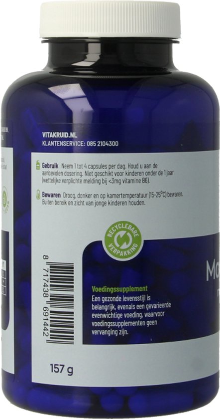 Vitakruid - Magnesium tauraat met P-5-P - 180 Vegetarische capsules