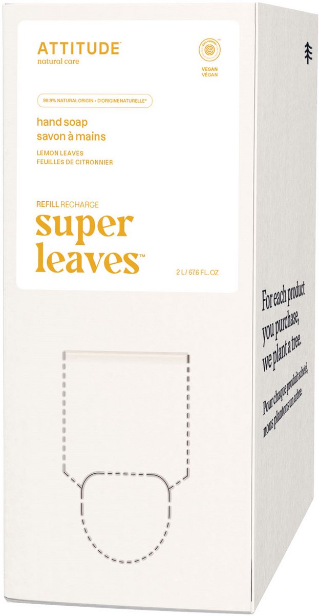 Attitude Super leaves handzeep olive leaves eco refill 2 Liter