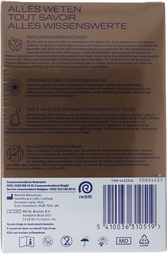 Durex Condooms Nude Huid-Op-Huid Gevoel - 20st - Ultra Dun