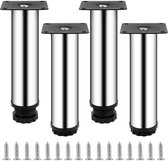 SKIR'CO 8 Stuks, Meubelstelpoten M8 X 40 Mm, Verstelbare Ronde Poten 20 Mm Diameter Draadstelvoet 1403710663 SKIR'CO 8 Stuks, Meubelstelpoten M8 X 40 Mm, Verstelbare Ronde Poten 20 Mm Diameter Draadstelvoet 1403710663