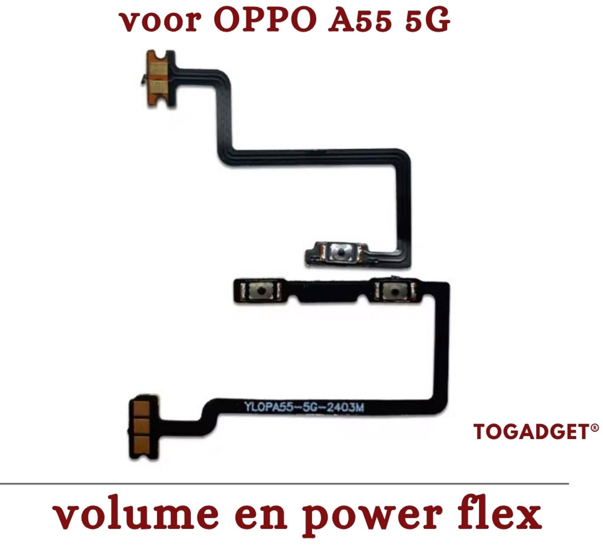 Volume- en Power Flex Kabel voor Oppo A55 5G – Vervangingsonderdeel