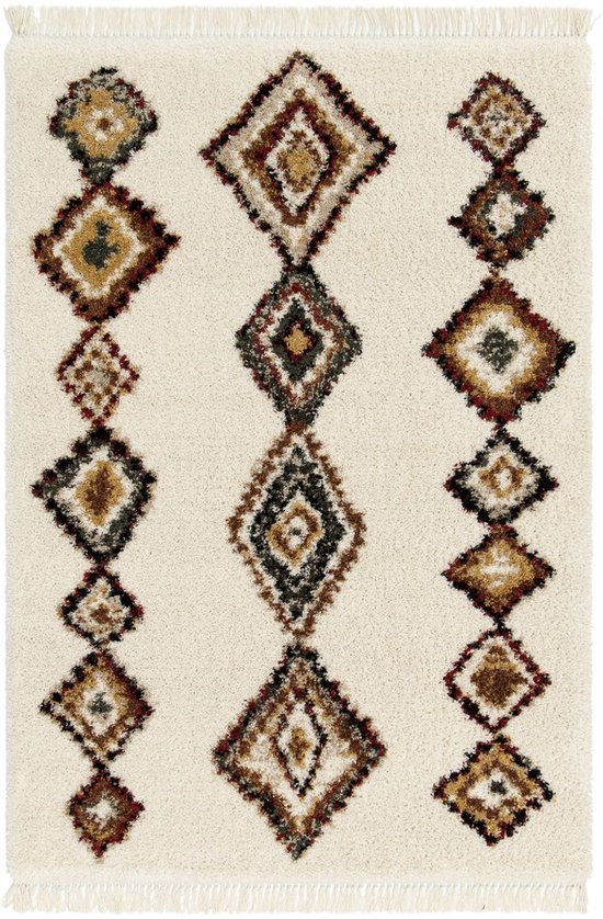 Tapis berbère - Atlas Nomad ivoire/marron 160x230 cm