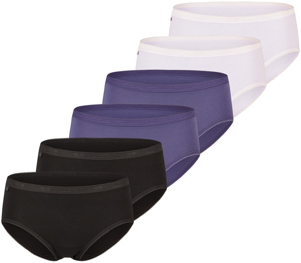sloggi Dames midi slip 6 pack Basic+