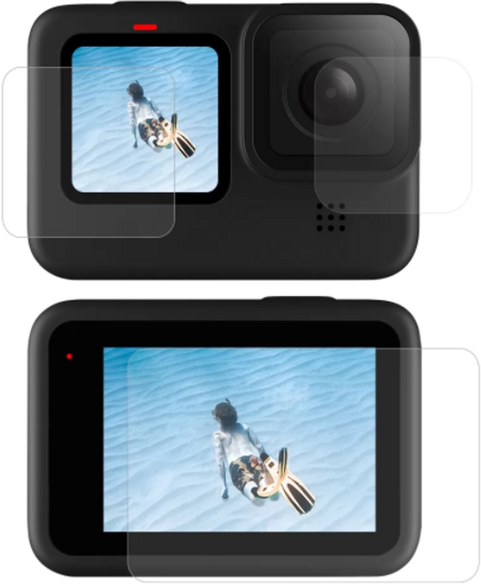 Telesin Gehard Glas Voor Scherm En Lens Go Pro Hero 12 11 10 9 Bescherming