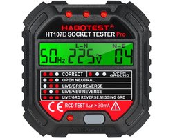Stopcontacttester Met Digitaal Display Habotest Ht107D