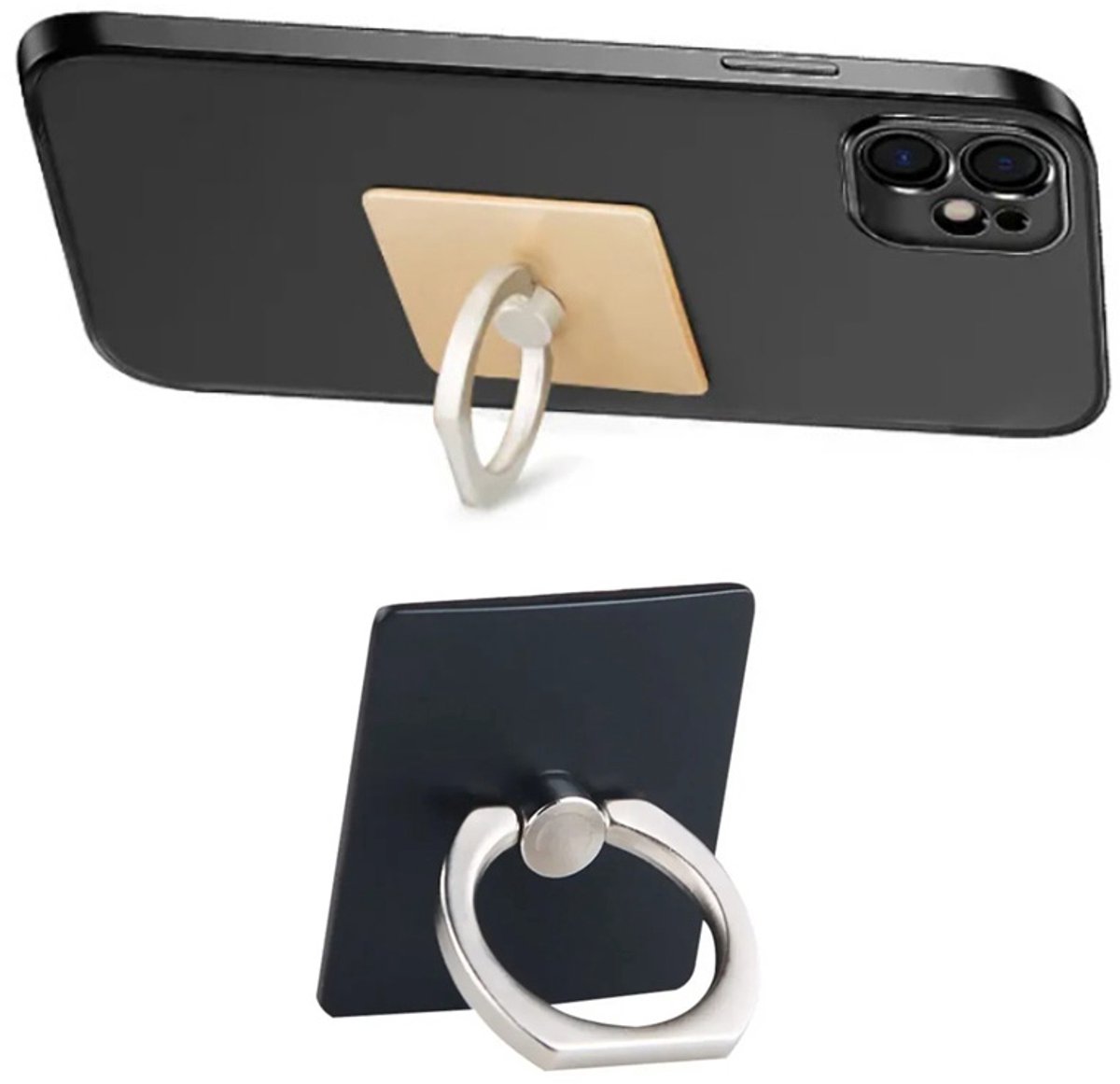 Actie4you® - Mobile Phone Ring Stand – Telefoon Ringhouder – Universeel - Zwart