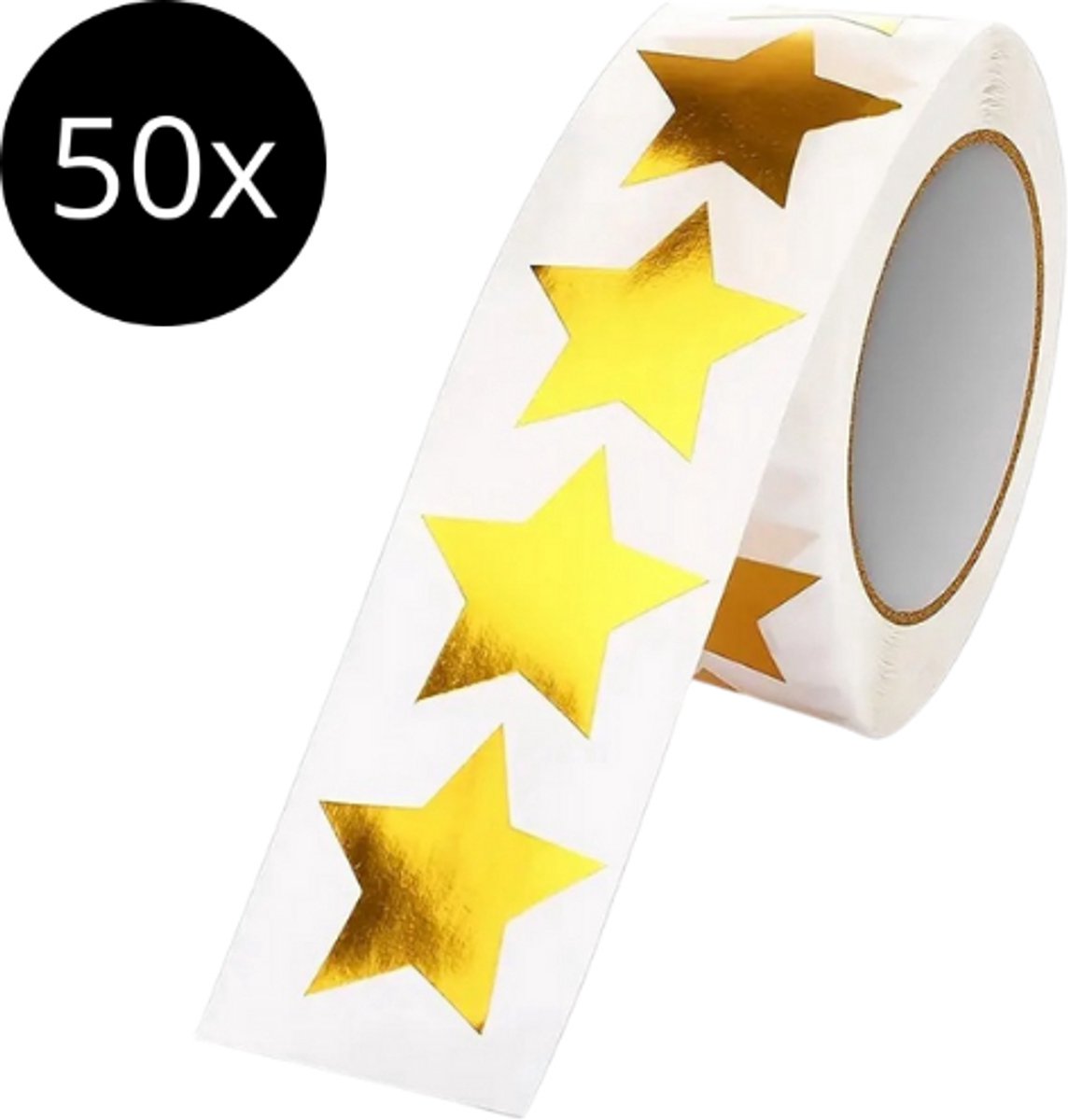 50x ZOETTT Sluitsticker gouden ster | 2,5cm | Goud | Gift - Cadeauzakje - Traktatie - trouwen