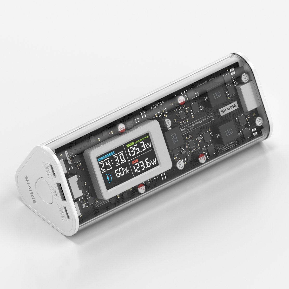 SHARGE Shargeek 170 - 24000 mAh Power Bank - Waterdicht - Smart Display - 170W Max Output - 140W Max Input